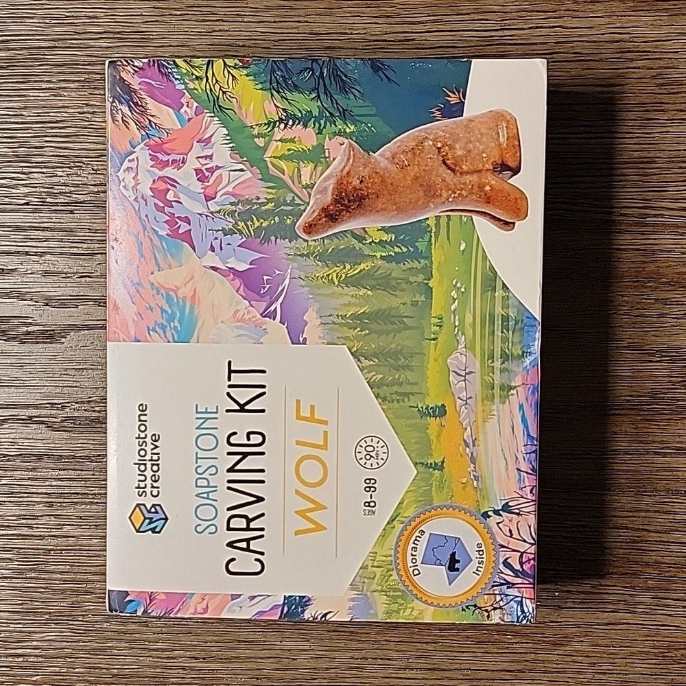 Wolf Soapstone Carving Kit new